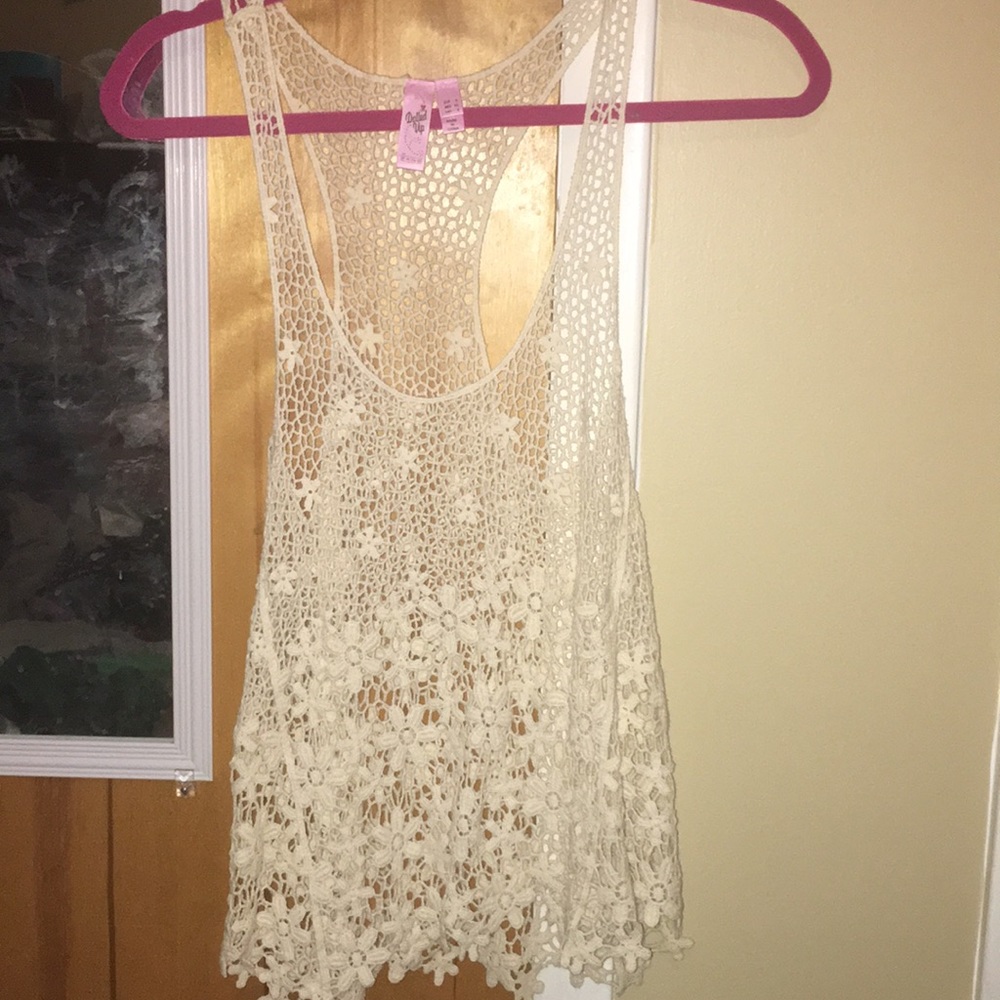 Floral knit tank